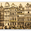 Bruxelles omkring 1900 - klistermærke til kort