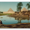 Pyramiderne omkring 1900 - klistermærke til kort