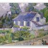 Huse i Auvers, Vincent van Gogh - klistermærke til kort
