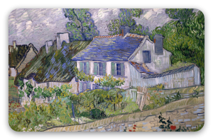 Huse i Auvers, Vincent van Gogh - klistermærke til kort