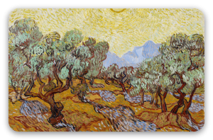 Oliventræer, Vincent van Gogh - klistermærke til kort