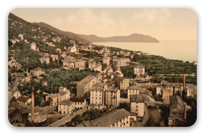 Genova på fotokrom - klistermærke til kort