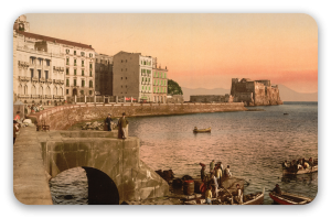 Napoli på fotokrom - klistermærke til kort