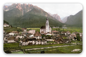 Toblach på fotokrom - klistermærke til kort