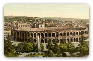 Verona på fotokrom - klistermærke til kort