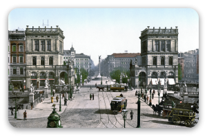 Berlin på fotokrom - klistermærke til kort