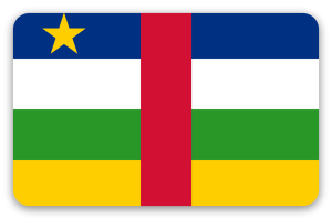 Den Centralafrikanske Republik - klistermærke til kort