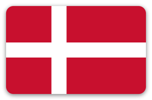 Danmark - klistermærke til kort