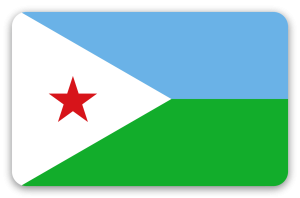 Djibouti - klistermærke til kort