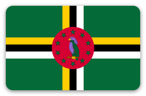 Dominica - klistermærke til kort