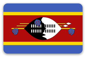 Eswatini - klistermærke til kort