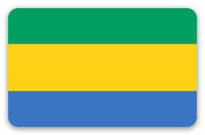 Gabon - klistermærke til kort