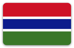 Gambia - klistermærke til kort
