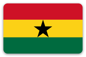 Ghana - klistermærke til kort