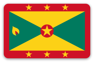Grenada - klistermærke til kort