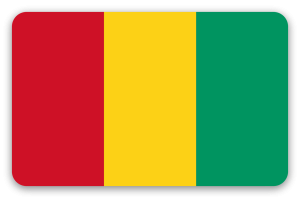 Guinea - klistermærke til kort