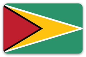 Guyana - klistermærke til kort