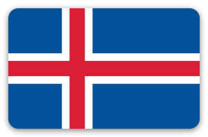 Island - klistermærke til kort
