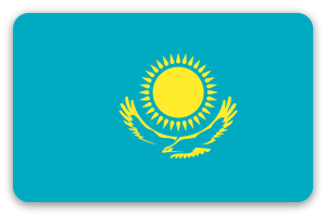 Kasakhstan - klistermærke til kort