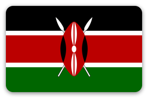 Kenya - klistermærke til kort