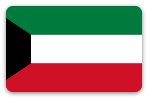Kuwait - klistermærke til kort