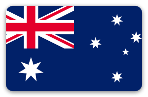Australien - klistermærke til kort