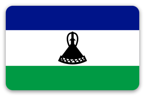 Lesotho - klistermærke til kort
