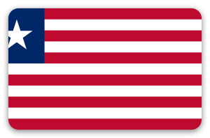 Liberia - klistermærke til kort
