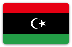 Libyen - klistermærke til kort