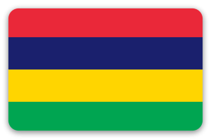 Mauritius - klistermærke til kort