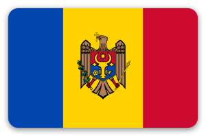 Moldova - klistermærke til kort