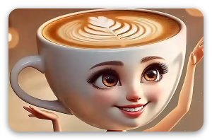 Ballerina Cappuccina - klistermærke til kort