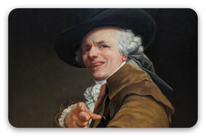 Spotteren (Ducreux) - klistermærke til kort