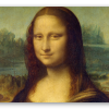 Mona Lisa (udsnit) - klistermærke til kort