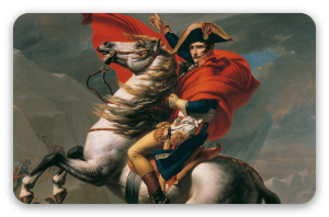 Napoleon krydser Alperne - klistermærke til kort