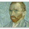 Selvportræt (Van Gogh) - klistermærke til kort