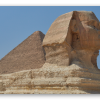 Den store sfinks i Giza - klistermærke til kort