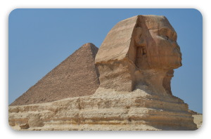 Den store sfinks i Giza - klistermærke til kort