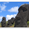 Moai på Påskeøen - klistermærke til kort