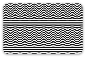 Op art-bølgelinjer - klistermærke til kort